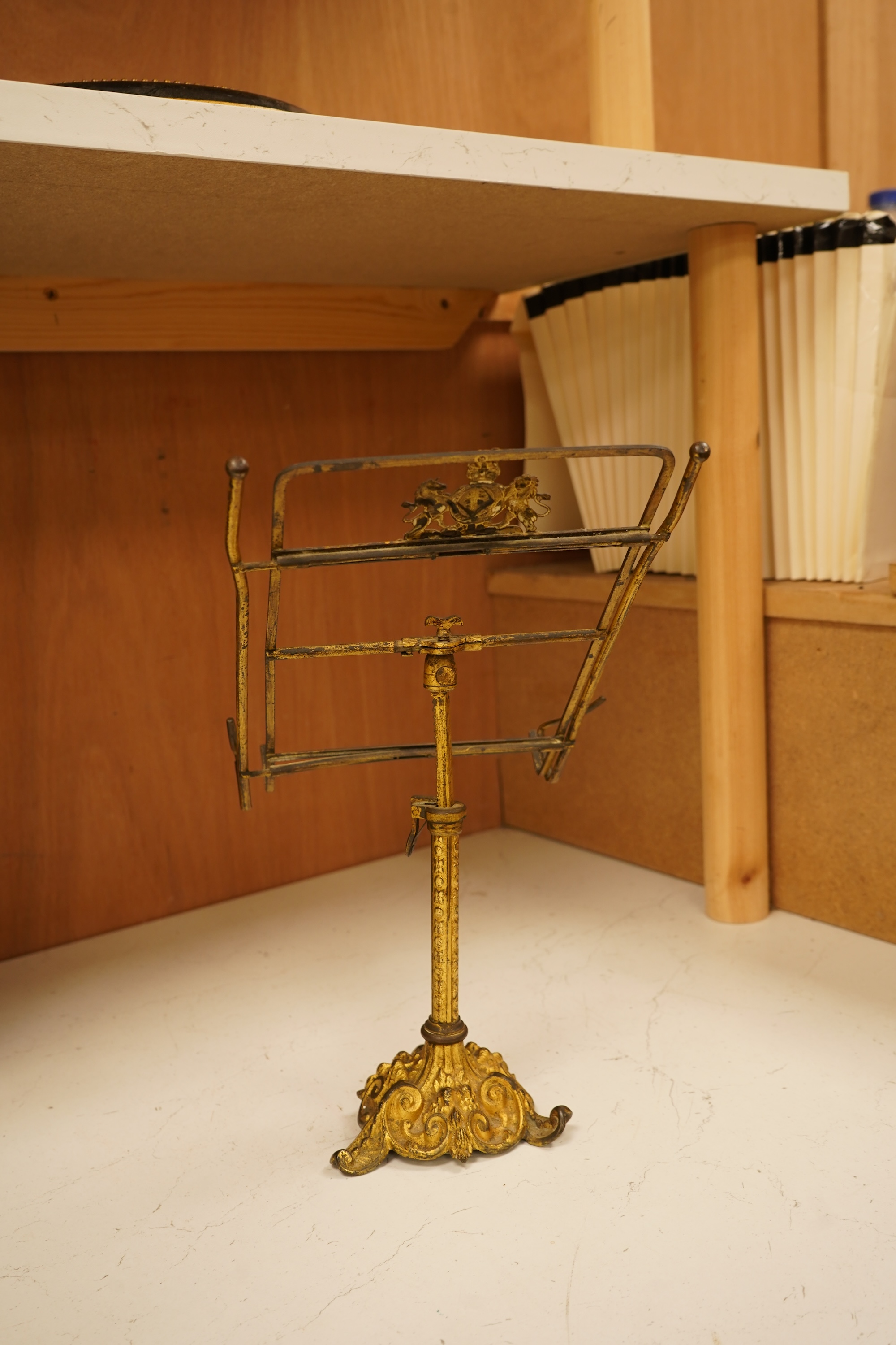 A Victorian Wright's patent gilt brass telescopic 